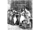 Judas Iscariot bargaining with the chief priests